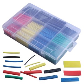 Wirefy Heat Shrink Tube Set, Insulating Tubing, Heat Shrink Tube, Waterproof, Red, Black, White, Blue, Yellow, 1.5-10 mm Assortment, 580 Pieces