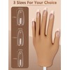 Yokilly 200 Pieces Replacement Nail Tips, Clear Nail Practice Hand