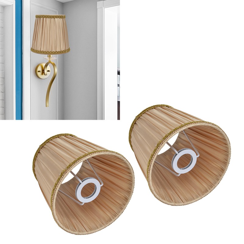 2PCS Fabric Lampshade Simple Lamp Shade for E14 Screw Candlestick