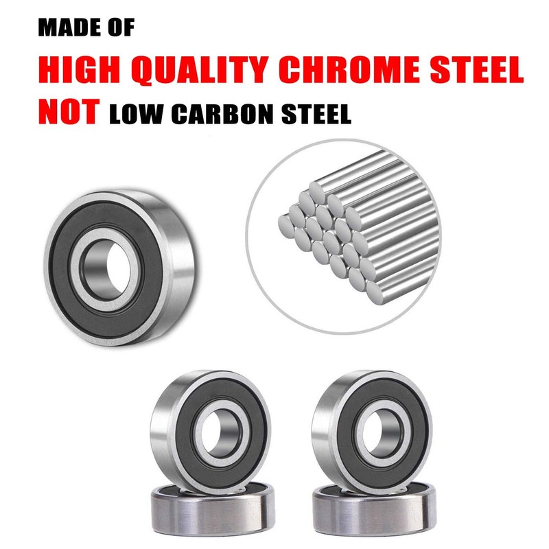 Donepart 608RS Ball Bearings ABEC3 High Speed Double Sealed Bearings