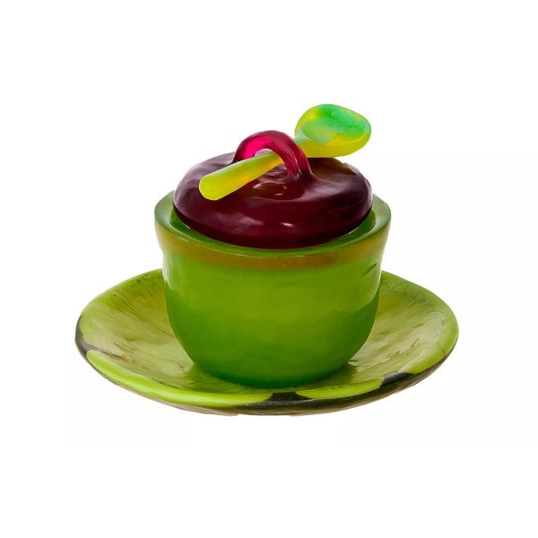 Resin Honey Dish in Lime Pink / Magenta From Colombia