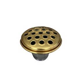 Memorial Vase for Grave – 12CM Aluminium Grave Pot Insert, Weather-Resistant Metal Cemetery Flower Holder for Fresh & Artificial Flowers – Gold, British Made