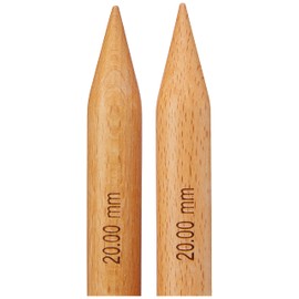 KnitPro KP35350 100 cm x 20 mm Basix Fixed Circular Needles, Birch Beige