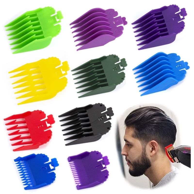 MUNSKT 10PCS Professional Hair Clipper Guards Combs, Replacement Spares Haircut