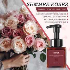 LMDGDS 2PCS Handseife Rosenduft, Sanfte Schaumseife mit Hyalurons?ure & Vitamin E, Mildes Schaummousse f1r t?gliche Handw?sche C 225ml x 2