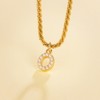 Joo&Rind Women's Gold Necklace with Letter Pendant, Bright French Necklaces