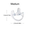 YNIBST Replacement Earmold for Acoustic Coil Tube Headset(Clear 2 Pairs)