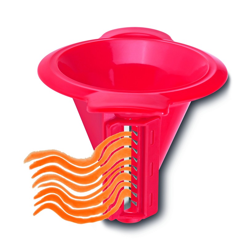 GOURMETmaxx 06552 Spiralschneider mit Salatschüssel rot/weiß