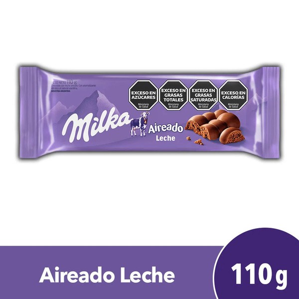 Milka Airy Dark Chocolate with Milk Leger Aireado Chocolate con Leche, 110 g / 3.88 oz (pack of 2)