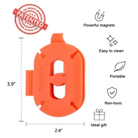 OnniOne Powerful Magnets Temperature Probe Spool for BBQ Thermometer, Securely Attached to Grill, Meat Probe Organizer for Tangled Probes, Keeping Neat, Portable - Grilling Gifts for Men Dad（4-Pack）