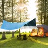 Forceatt 12x14FT Tarp with 2 Poles, Waterproof Anti-UV Camping Tarp