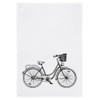 Tea Towel White Bicycle with Basket