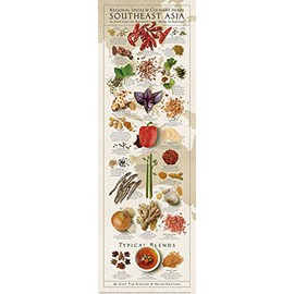 Regional Spices and Culinary Herbs Southeast Asia Keating Kitchen Cooking Print Poster 12x36