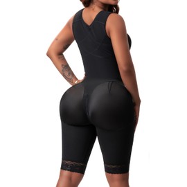 Snatched Body - Women's Stage 1 Faja Colombianas with Bra Shapewear BBL Post Surgery Compression Garment Butt Lifting Black 4XL