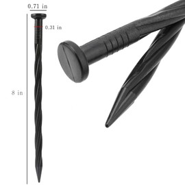 garden edging,Plastic Edging Spikes,8 Inch Plastic Garden Anchoring Spikes, Landscape Edging Stakes Suitable for Paver Edging, Weed Barrier, Turf, Anchoring Spikes Garden Projects(25Pcs),Black