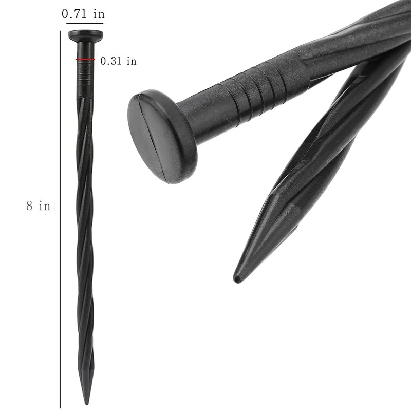 garden edging,Plastic Edging Spikes,8 Inch Plastic Garden Anchoring Spikes, Landscape