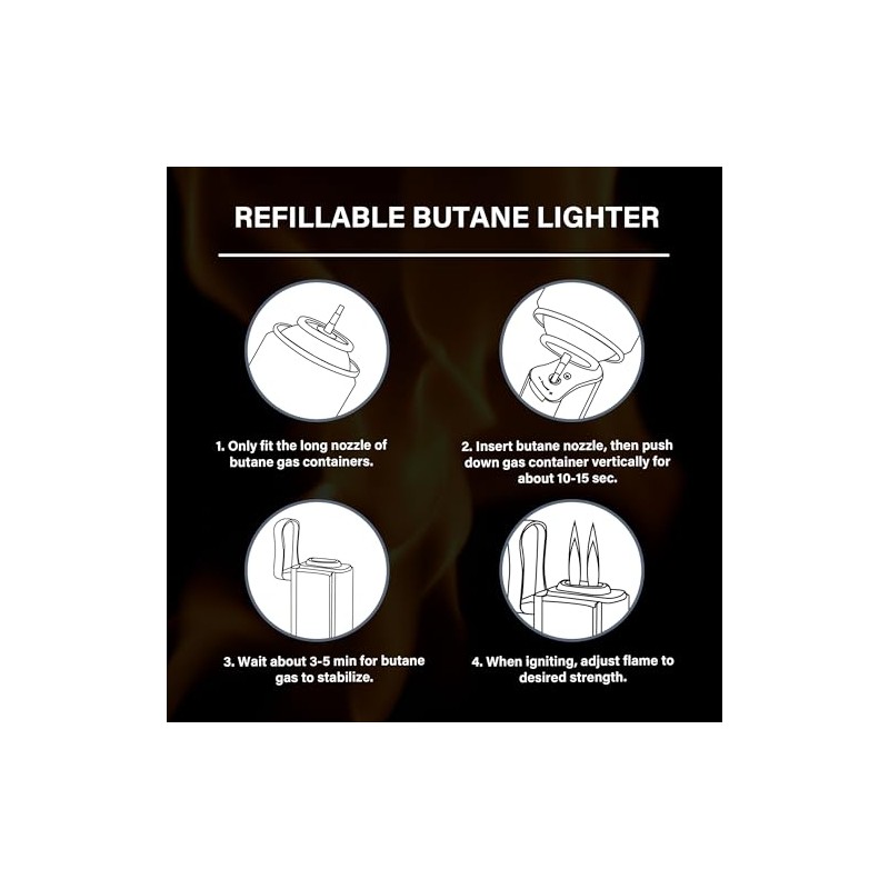 Visol Glacier Double Flame Torch Lighter (Shipped Without Butane)