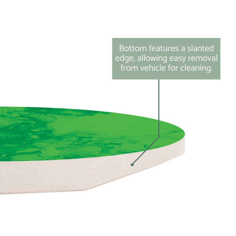 Marbled Splash Bright Lime Green 2.75 x 2.75 Ceramic Car