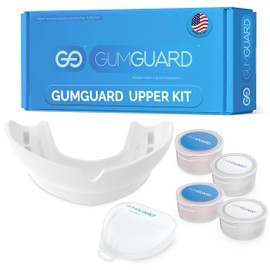 GumGuard Denture Mouthguard Soft, Customizable Fit for Upper & Lower Arches, Relief for Grinding & Clenching - Ideal for Denture Wearers & Implant Patients Upper White Guard