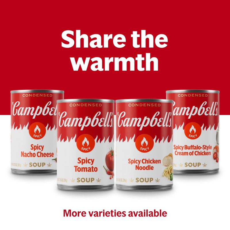 Campbell’s Condensed Spicy Chicken Noodle Soup, 10.5 oz Can (Pack