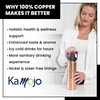 Kamojo Copper Water Bottle for Drinking - Hammered 100% Pure