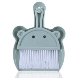 Nogeqi Small Dust Pan and Brush Set, Portable Hand Broom and Dustpan Set, Lightweight Mini Dustpan and Brush Set for Desktop Cleaning Small Space Cleaning(Sky Blue)