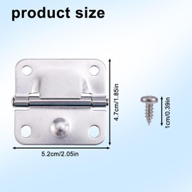 Tinoaly 4pcs Stainless Steel Cooler Hinges Replacement for Coleman Parts, Ice Chest Hinge Repair Kit with 16 Screws, Camping Coolers Accessories Compatible with 5235 5250 5286b 6262 6270 Most Models