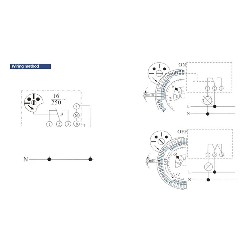 SUL181h Mechanical Timer with 80mAh Battery Time Control Switch for