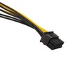 E-outstanding 2PCS 20cm Dual Molex 4-Pin Male to 8-Pin Male