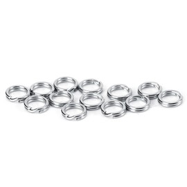 Joyzan Fishing Split Rings, Snap Rings Split Rings Stainless Steel Split Ring Bait Ring for Fishing Double Snap Fishing Bait Fishing Accessories Hooks Bait Connection Rings Lead Connector Rings Kit