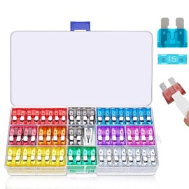 Pack of 120 Car Fuses, Blade Fuses Standard Plug Fuse Mixed Car Fuses (2A 3A 5A 7.5A 10A 15A 20A 25A 30A 35A 40A) with Fuse Puller Fuse for Car, Motorhome, Truck, Motorcycle