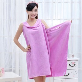 Bath Towel Purple Shower One-Piece Towel Robe towel