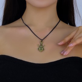 Supernatural Inspired Dean's Amulet Protective Deans 2D Necklace With Stainless Steel Chain Deans Pendant Dean Winchester Mask Two Sided Necklace