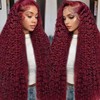 Nsvnsv 30 Inch Burgundy Wig Human Hair 99j Burgundy 13x6