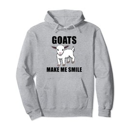 Funny Little Goat Smiling Cute Goat Pullover Hoodie