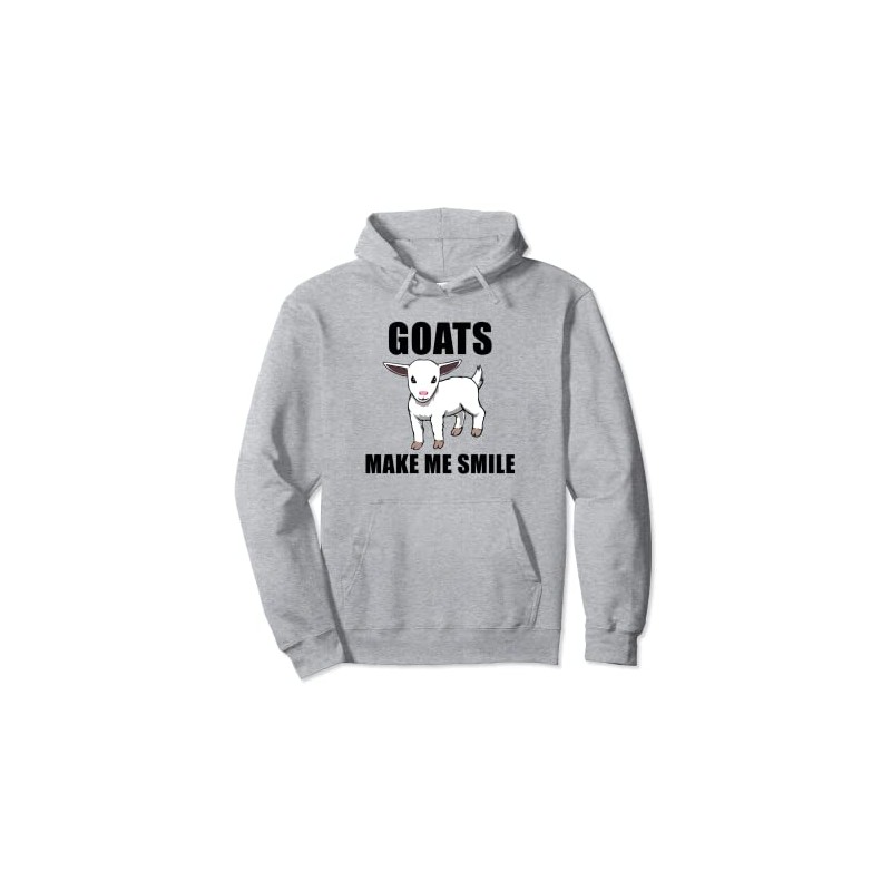 Funny Little Goat Smiling Cute Goat Pullover Hoodie
