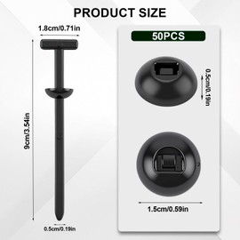 50PCS Nylon Universal Cable Tie Buckle,Durable Self-Locking Zip Ties with Pin & Button, Automotive Retainer Clips and Fasteners for Auto Repair,Plastic Rivets for Cars Door Trim (50)