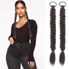MEIYIFANG 2 Pcs Synthetic Long Twist Braid Ponytail Extensions rubber