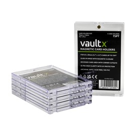 Vault X Magnetic Card Holders - 75pt for Trading Cards & Sports Cards (5 Pack)