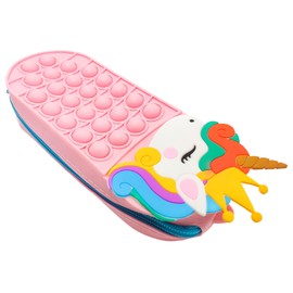 Kiskadees Unicorn Pencil Case, Unicorn Pencil Case for Girls, Pop It Pencil Case, Pink Pencil Case, Girls Pencil Case