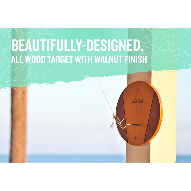 Triumph Sports Viva Sol Premium Bamboo Walnut Finish Hook and