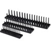 3PCS 1/4in 3/8in 1/2in Socket Holder Organizer Black Multifunctional Storage
