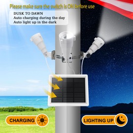 Etzeaxus Solar Flag Pole Light, Flagpole Light Solar Powered, 3 Super Bright PC Crystal LED Spotlights, Adjustable Bracket & Metal Clamp Fits 2-3.5'' Flagpole, 8-12 Hrs, 360 Degrees Illumination