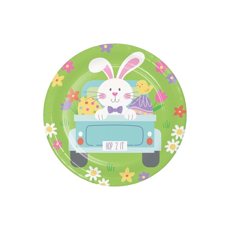Trendware Hippity Hoppity Easter Dessert Plates, 24 Count