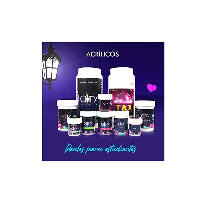 ACRILICO EN POLVO, Para Uñas Acrílicas, 16 Oz, CRISTAL CLEAR