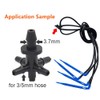 50PCS Drip Irrigation Connecter 3/5mm Tubing Joint 1/8'' Barbs 5