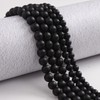 35 abalorio de ágata de ónix negro mate natural de
