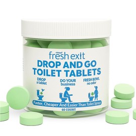 Toilet Deodorizer Tablets – Drop One In and Go – 60 Count Citrus Scent – Odor Elimination for Bathroom – Replaces Toilet Spray – Long Lasting – Fresh Bowl Freshener