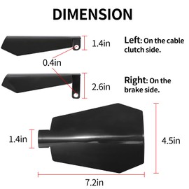 Huazu Coffin Cut Motorcycle Handguards - Black Hand Guards for 2007-2025 Harley Davidson Touring, Sportster, Dyna (Large, Cable Clutch Compatible)