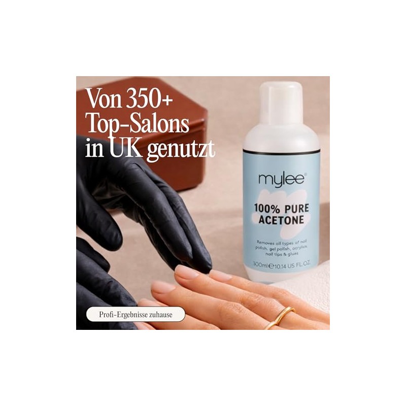 Mylee 100% Pure Acetone 300ml Superior Quality Nail Polish Remover